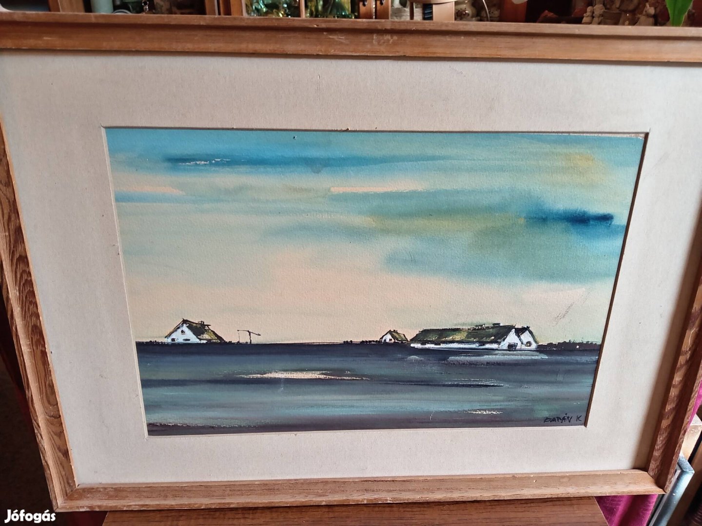 Barán Károly akvarell tájkép festmény