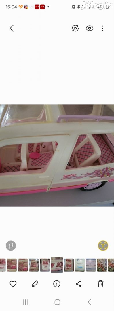 Barbie auto kiegészitőkkel