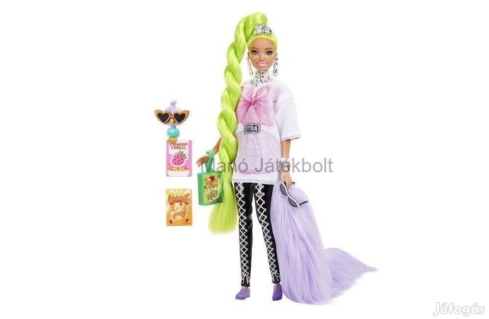 Barbie extra neonzöld haj - Mattel