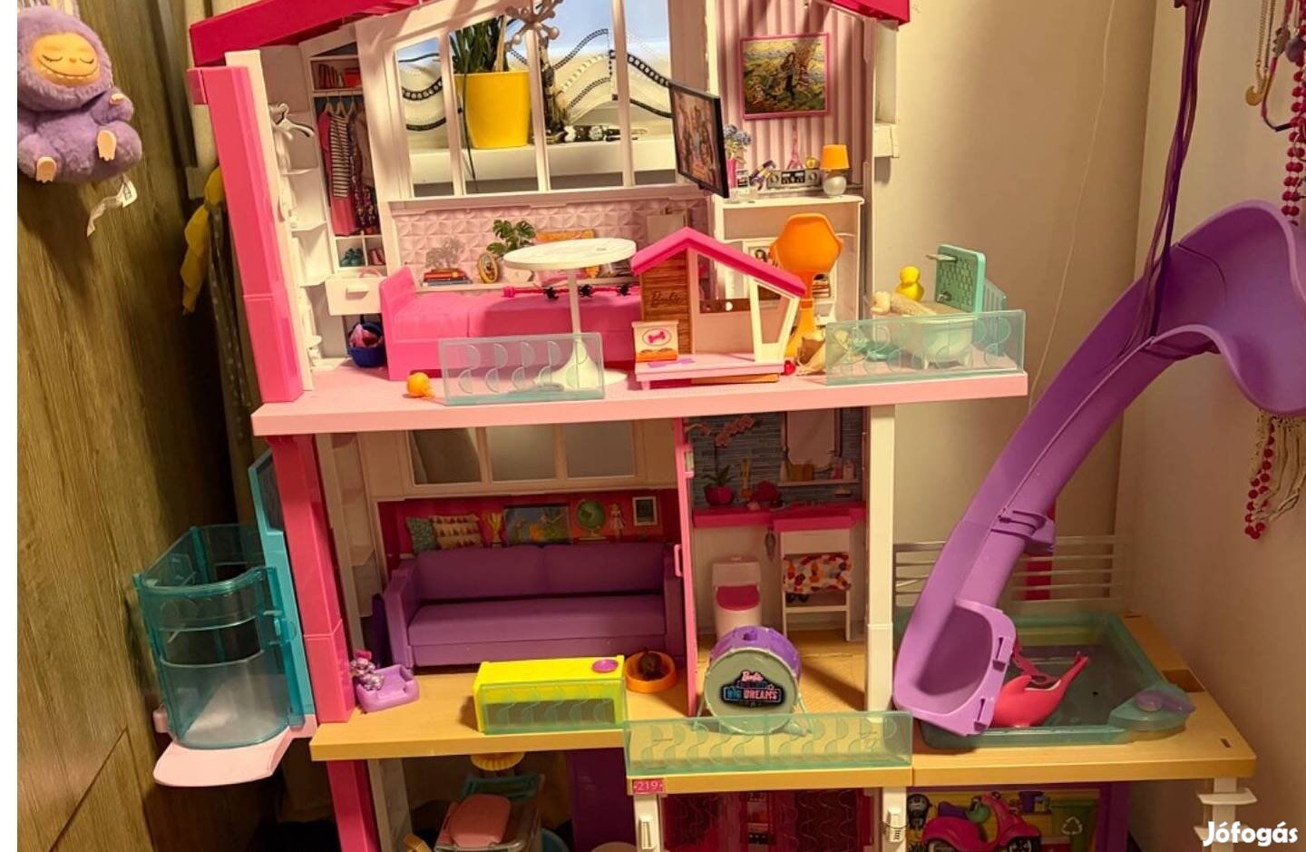 Barbie ház - liftes csúszdás