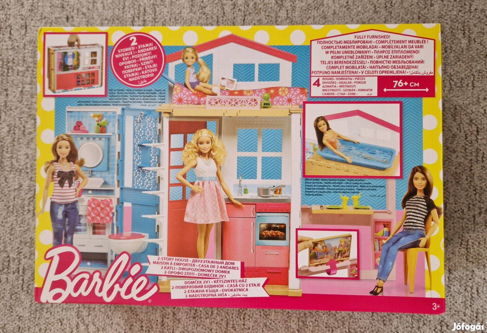 Barbie kétszintes ház + Barbie