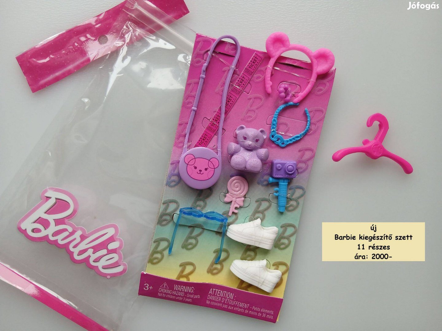 Barbie kiegészítő szett 11db maci