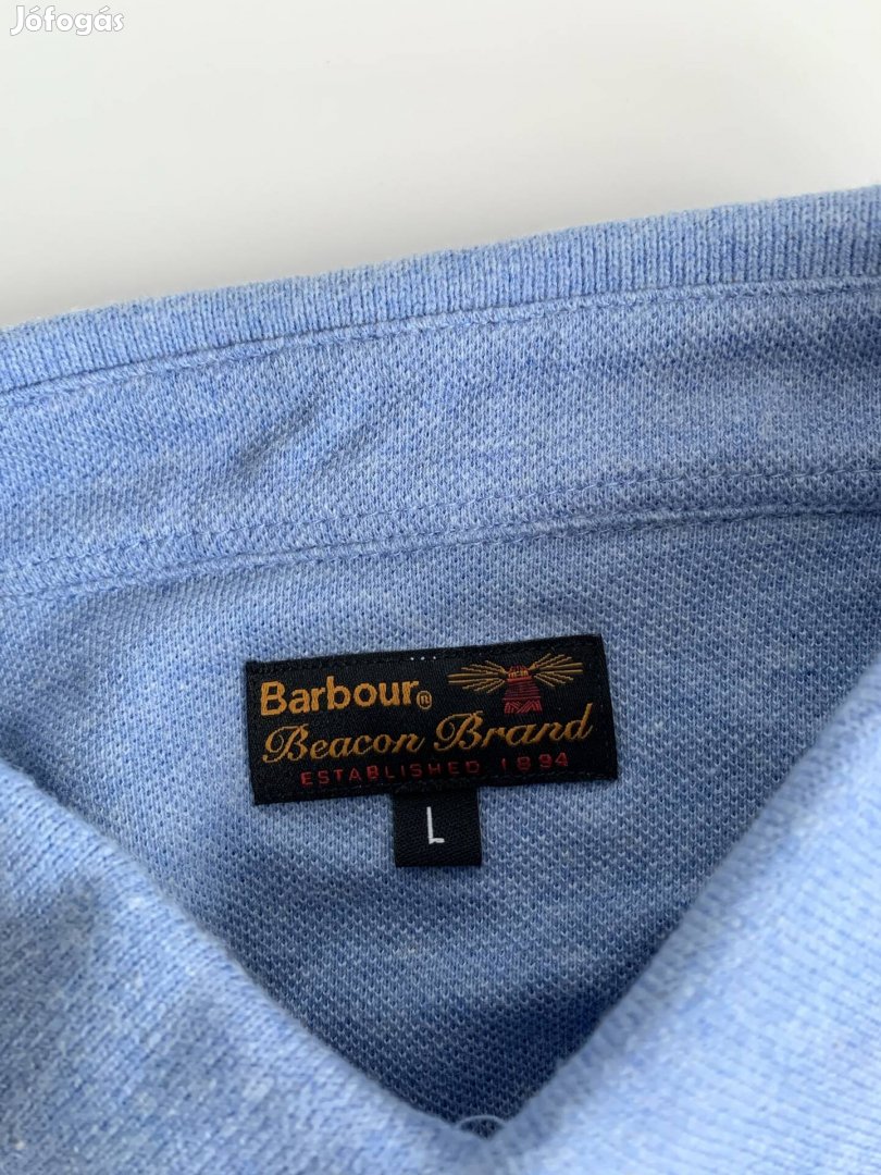 Barbour Beacon Brand L világoskék polo shirt