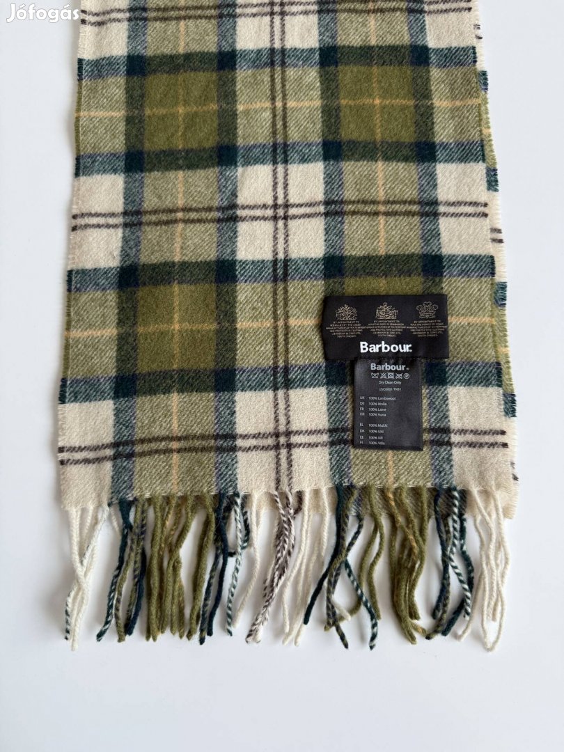 Barbour Classic Tartan zöld gyapjú sál vadász utcai