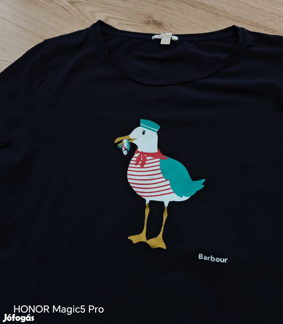 Barbour sötétkék pamut női felsőrész