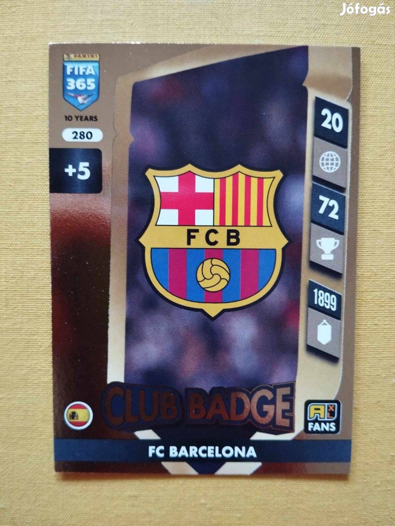 Barcelona FIFA 365 2025 Club badge csapatcímer focis kártya