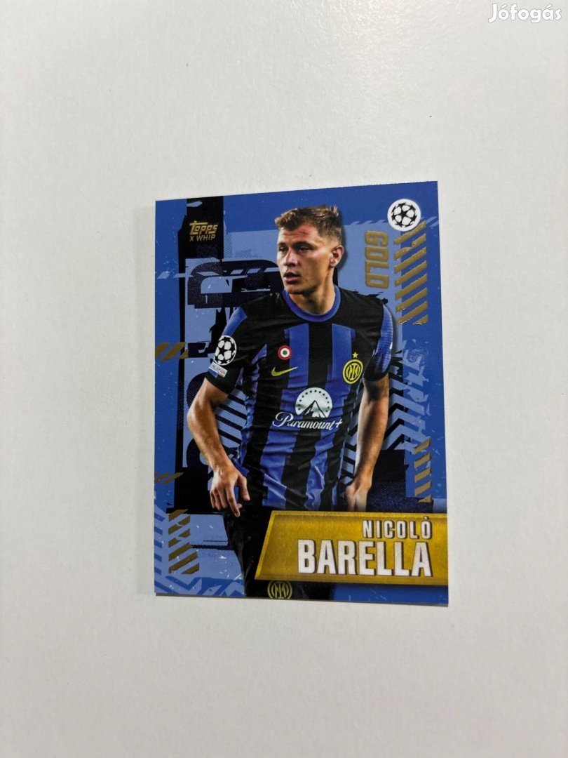 Barella Topps Gold Prémium focis kártya Inter
