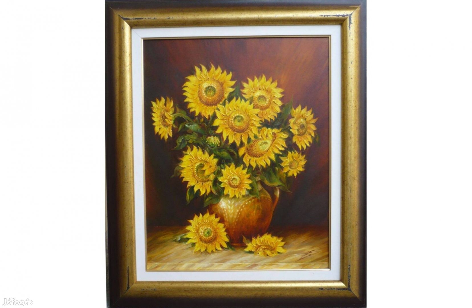 Barkóczi József: :Napraforgók. 50x40 cm