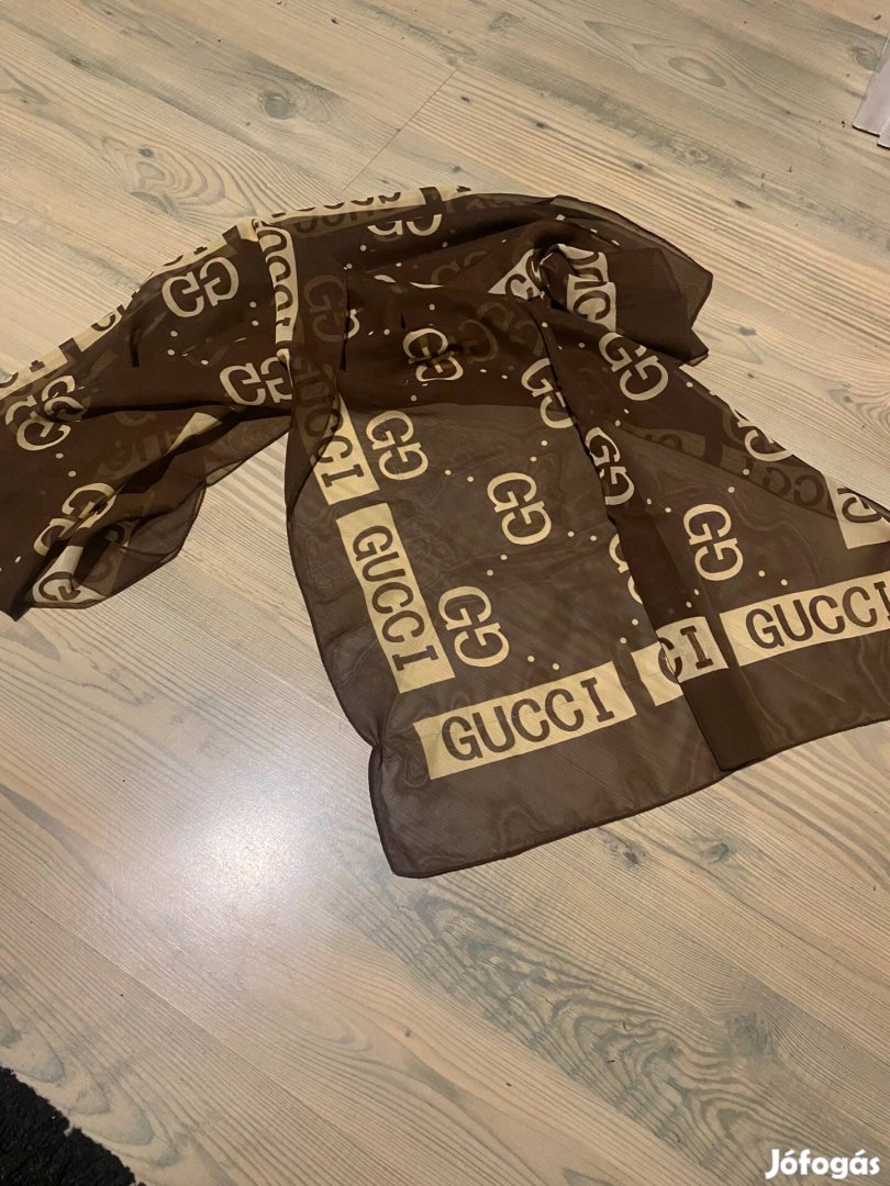 Barna :/beige Gucci stilusú selyem sál / stóla újszerű