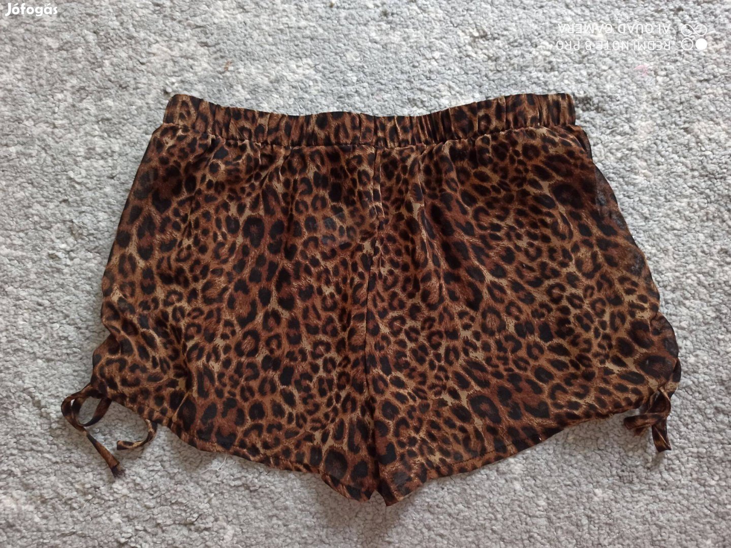 Barna leopárdmintás muszlin baby doll alsó