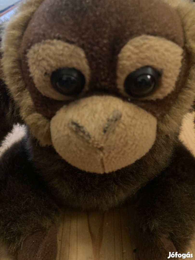 Barna színű plüss majom, gorilla, gyerekjáték!