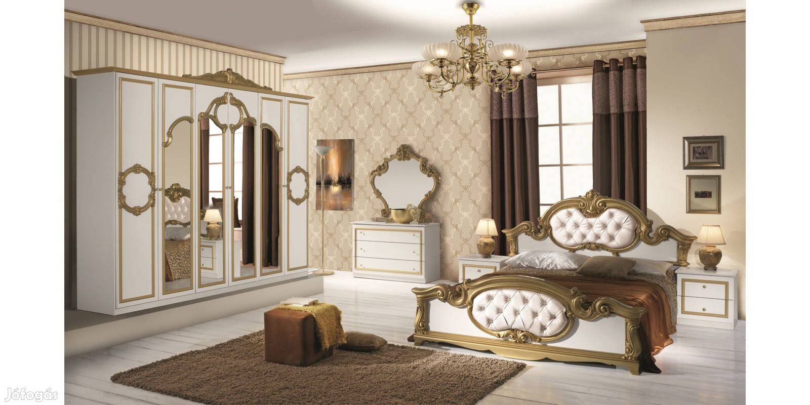 Barocco (fehér-arany, fekete-arany) olasz stílusú hálószoba garnitúra