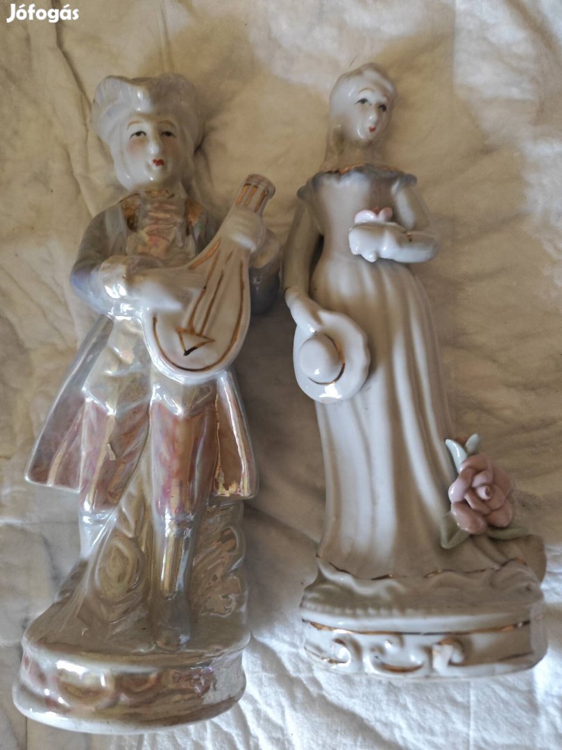 Barokk Szobor pár hibátlan állapotban régi gyűjtemény