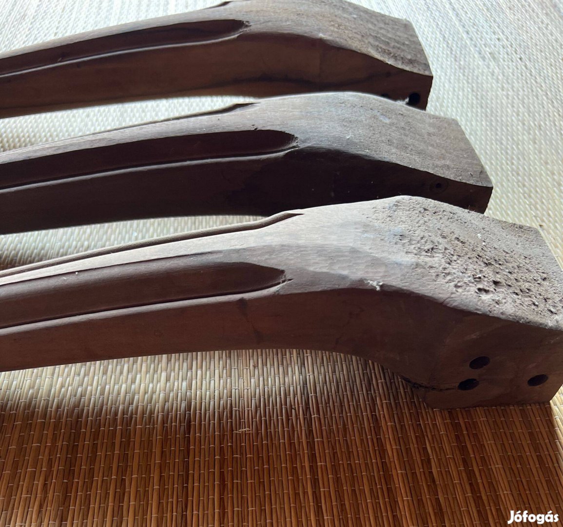 Barokk asztalláb 5. 52 cm pácolt