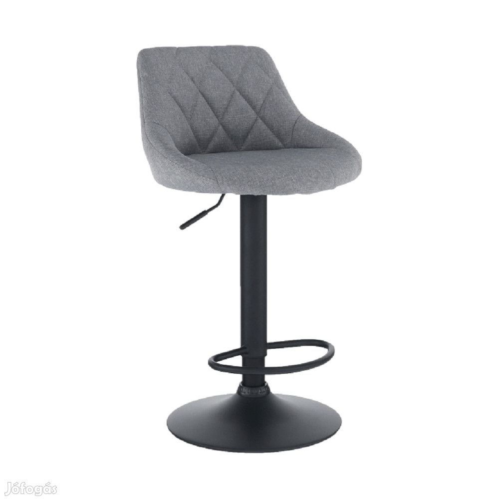 Bárszék, szürke/fekete, TERKAN