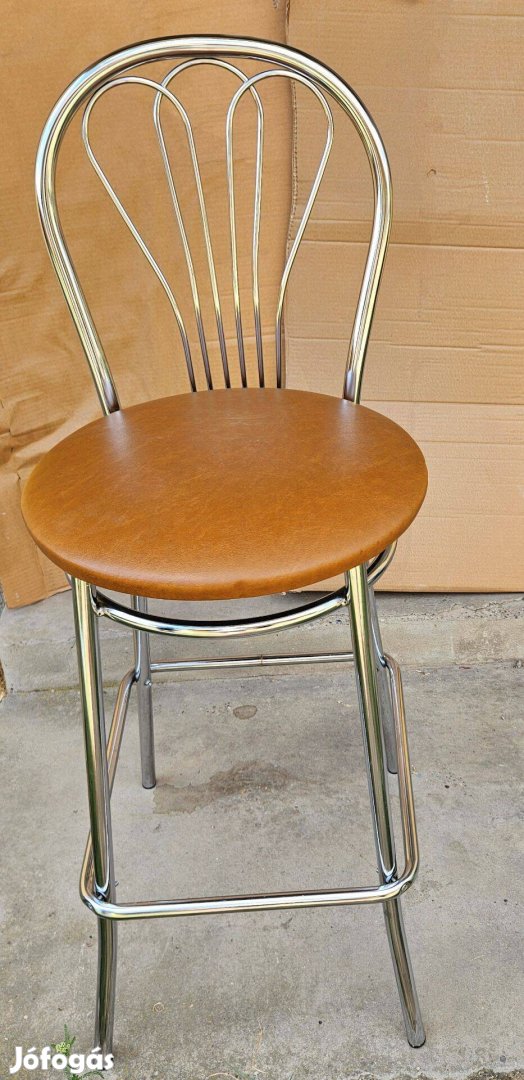 Bárszék bár szék krómvázas lábtartóval