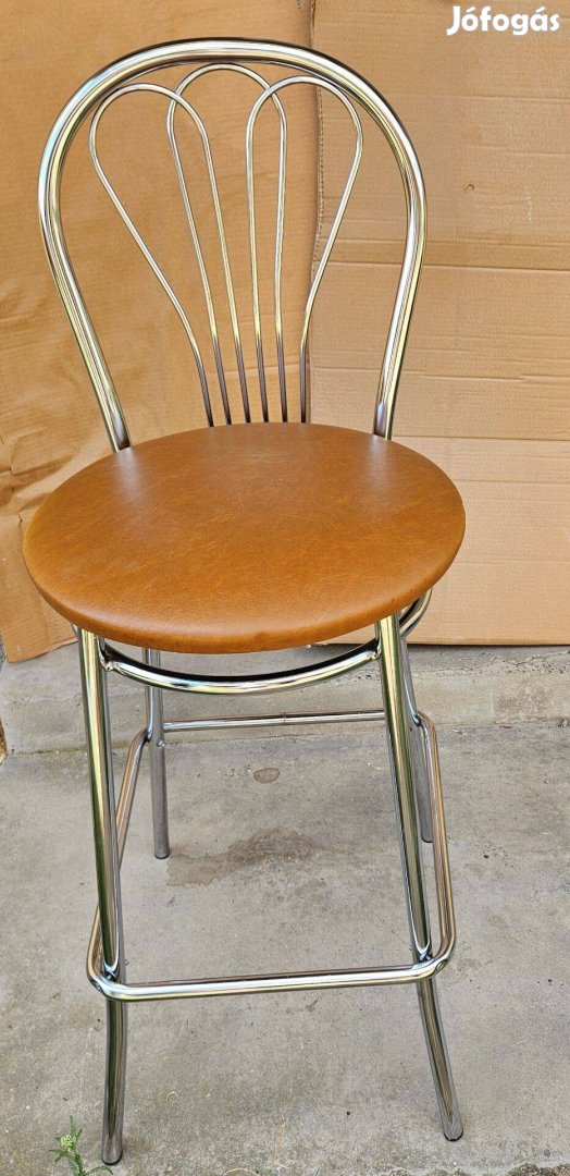 Bárszék bár szék krómvázas lábtartóval