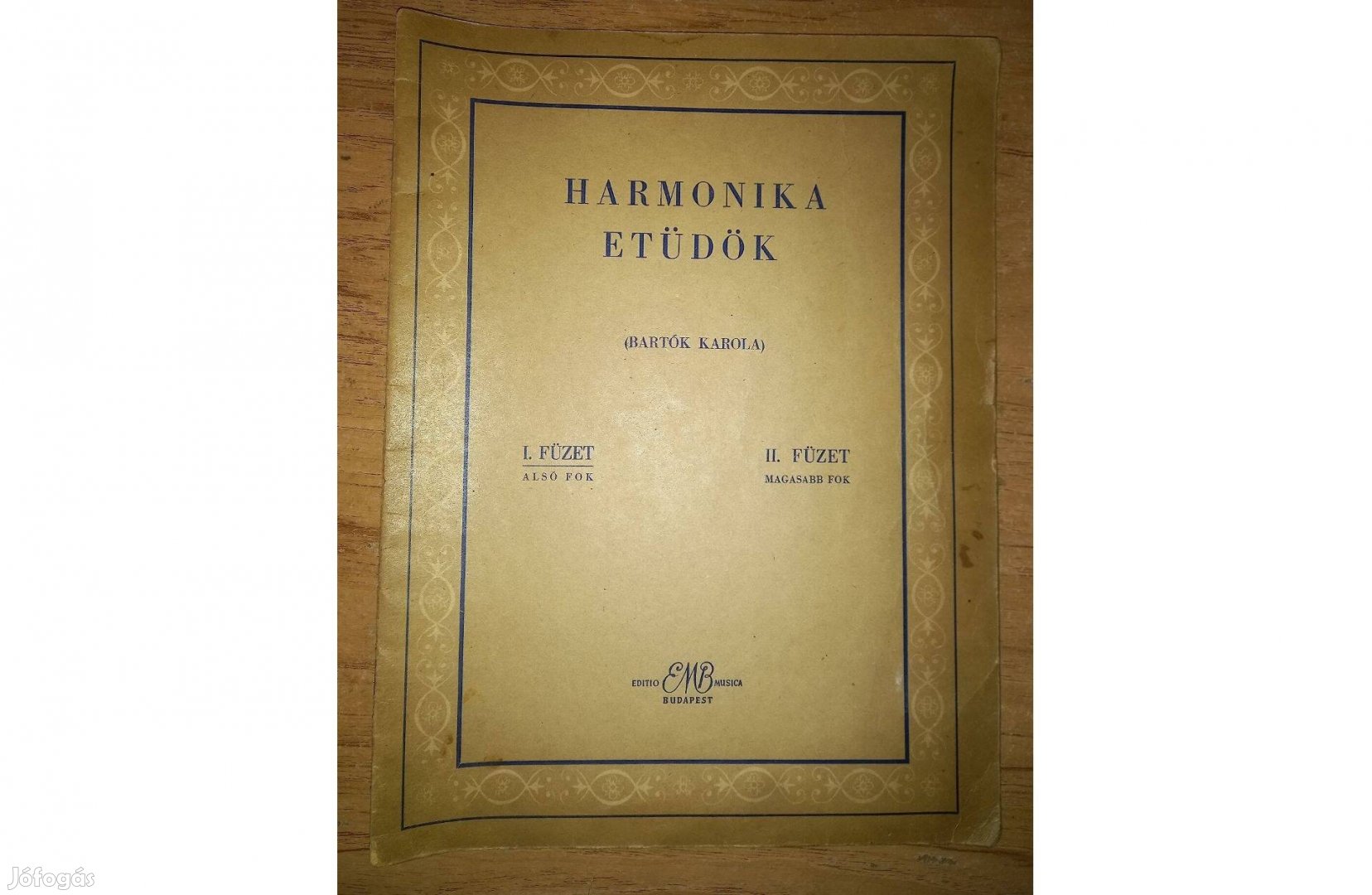 Bartók Karola: Harmonika etűdök I. füzet / antik 1958