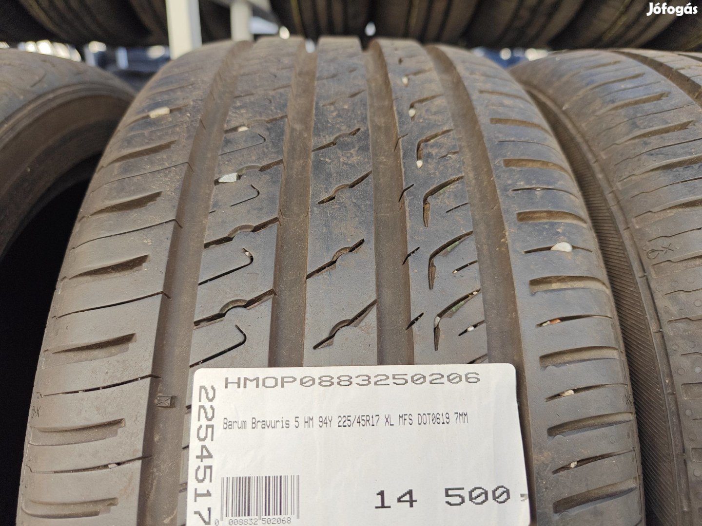 Barum Bravuris 5 HM 94Y 225/45R17 XL MFS DOT0619 7MM HASZNÁLT
