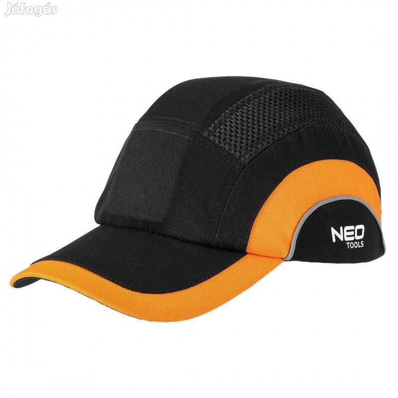 Baseball sapka NEO Tools merevítéssel fekete-narancs CE 97-592
