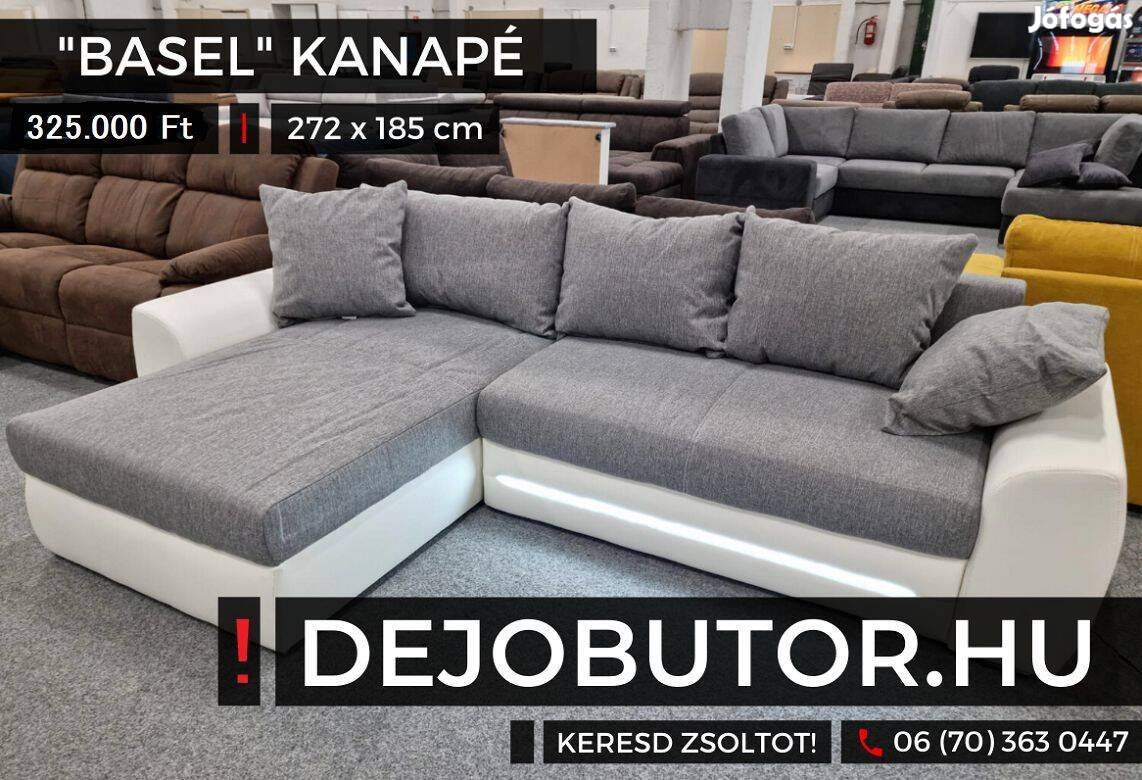 Basel sarok gray kanapé ülőgarnitúra 272x185 cm ágyazható bútor