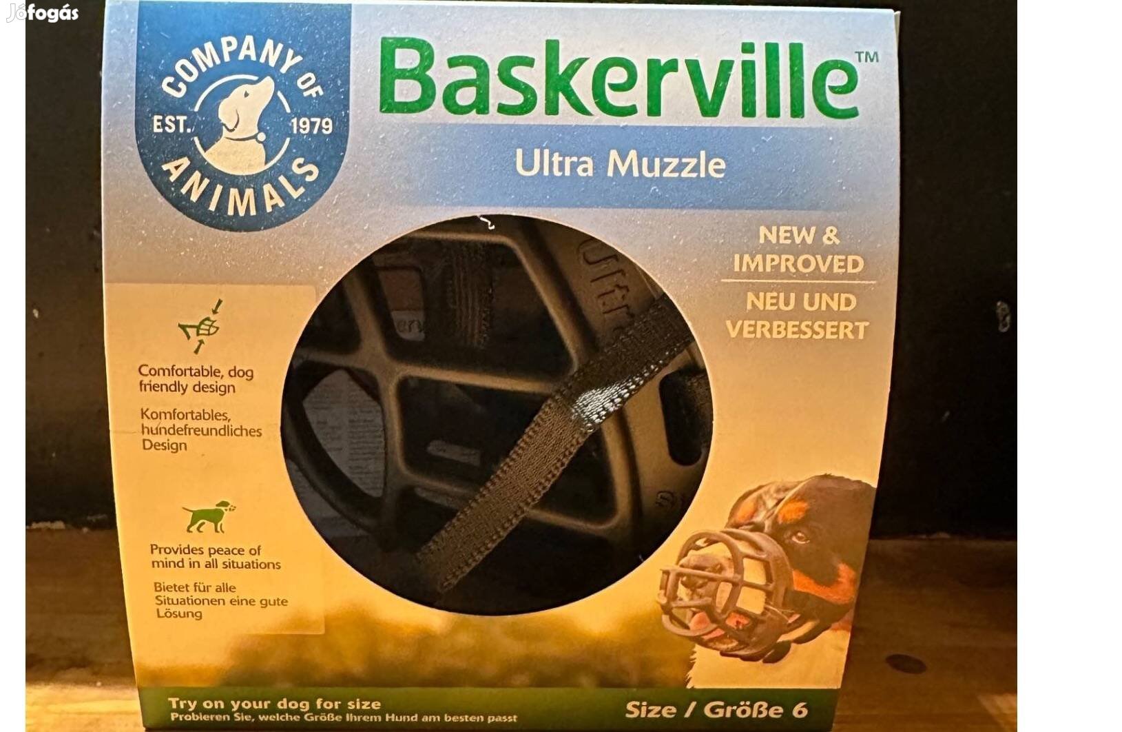 Baskerville Ultra muzzle size 6 kényelmes szájkosár nagytestű kutyának