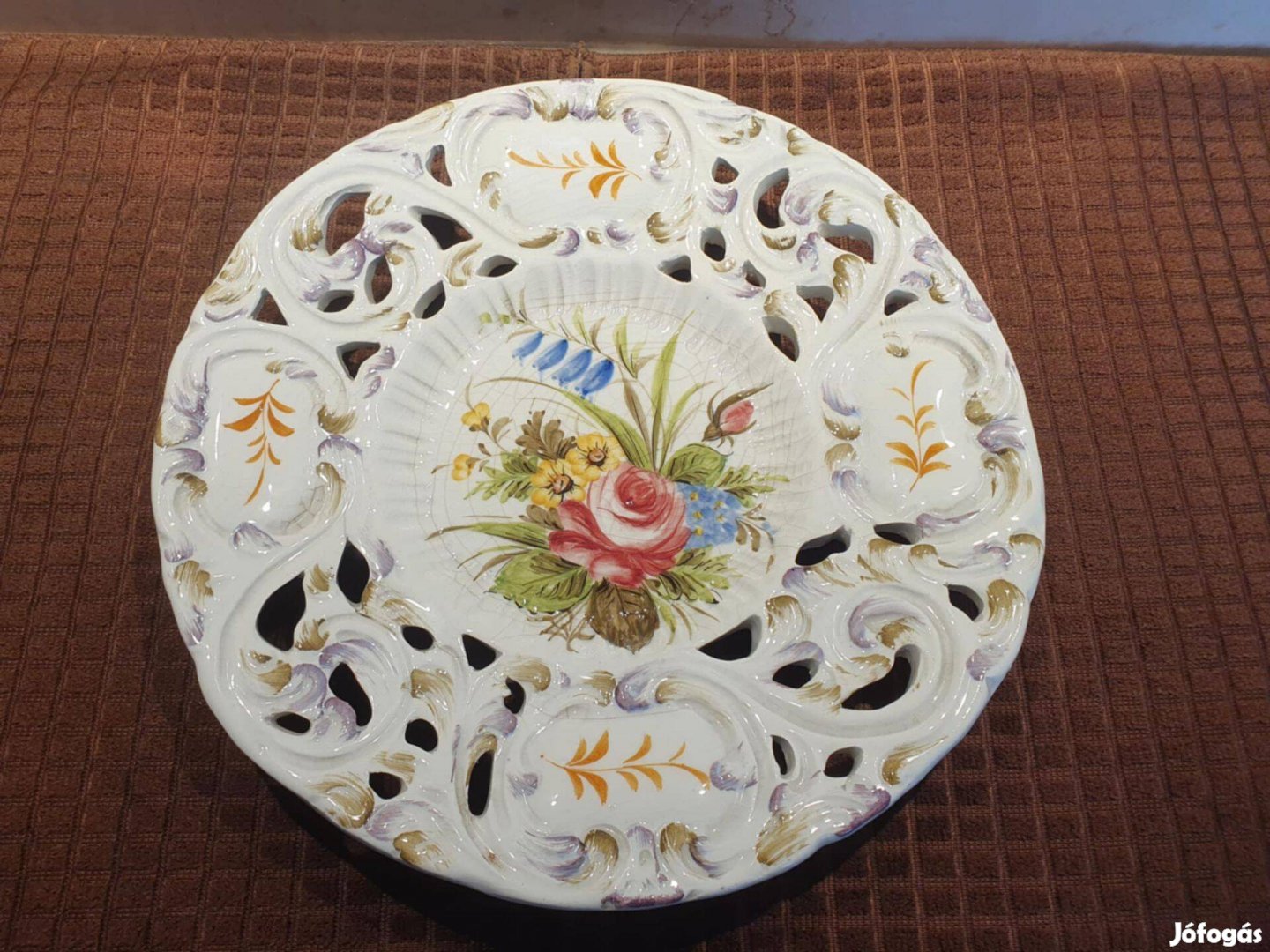 Bassano olasz áttört tál 28 cm (13.ker.)