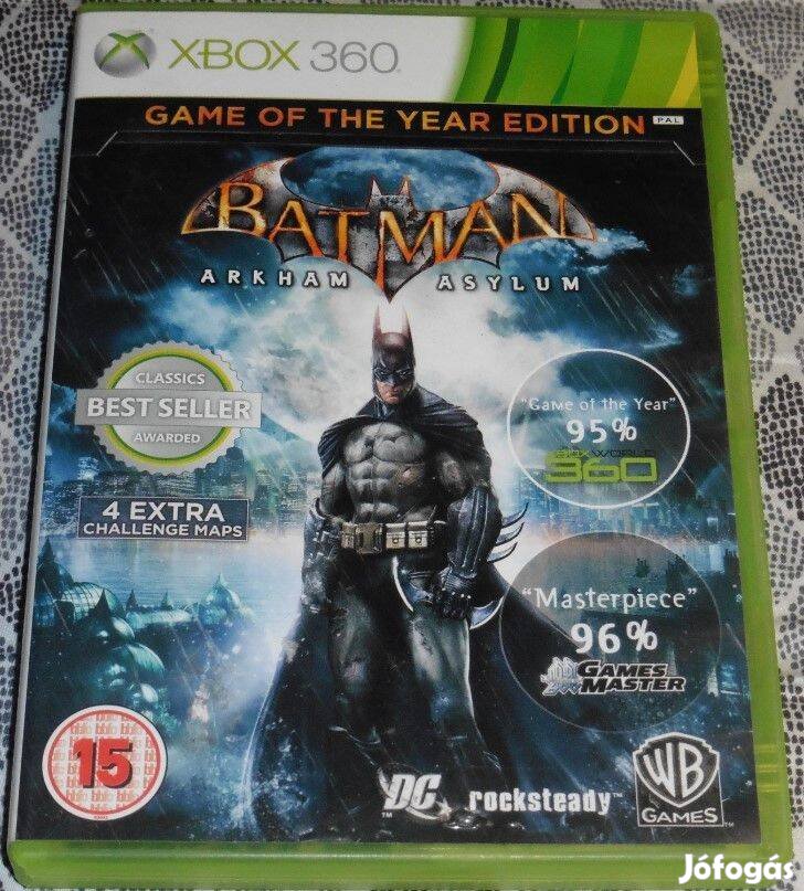 Batman 1. - Arkham Asylum GOTY Edition Gyári Xbox 360 Játék akár félár