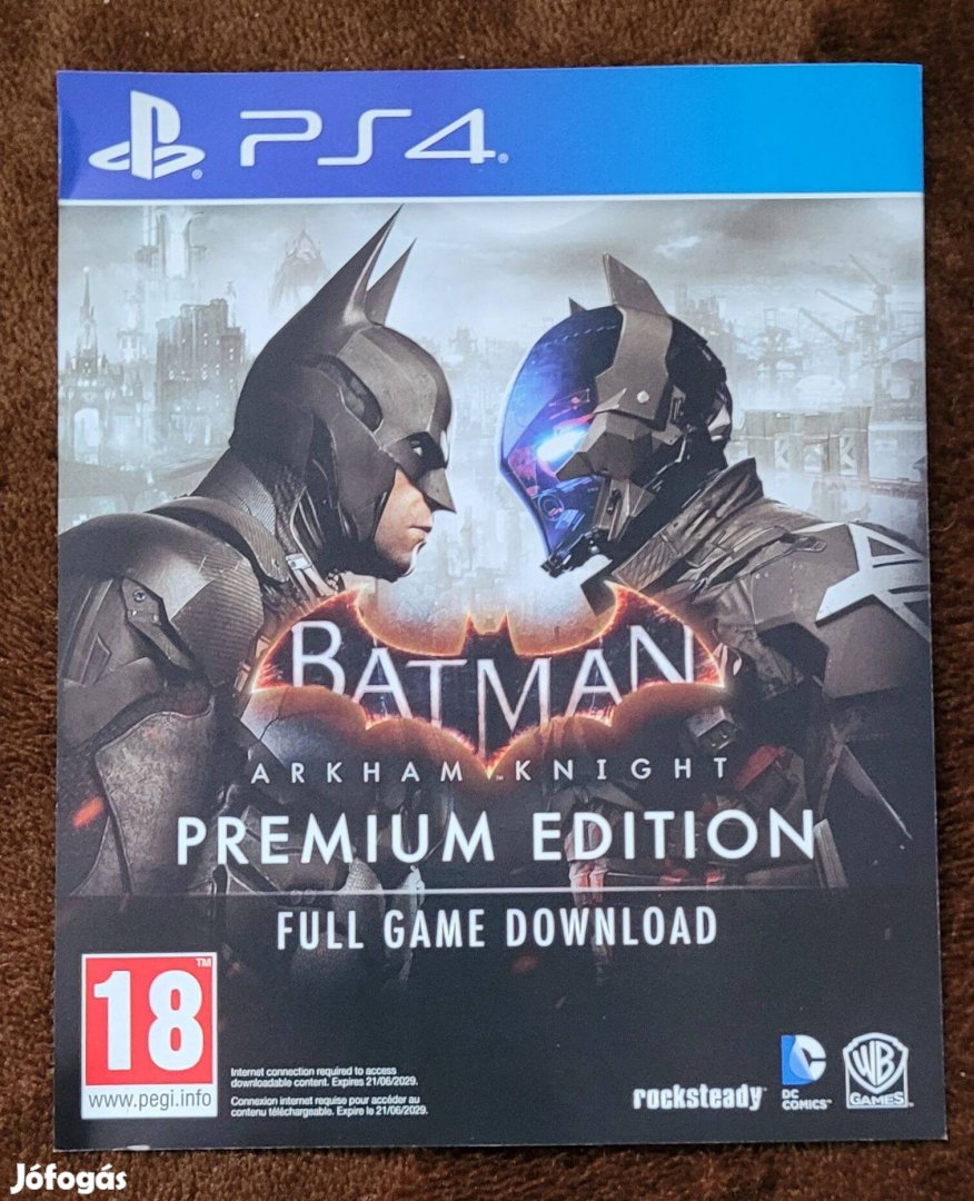 Batman Arkham Night Premium Edition PS4 PS5 Letöltő Kód