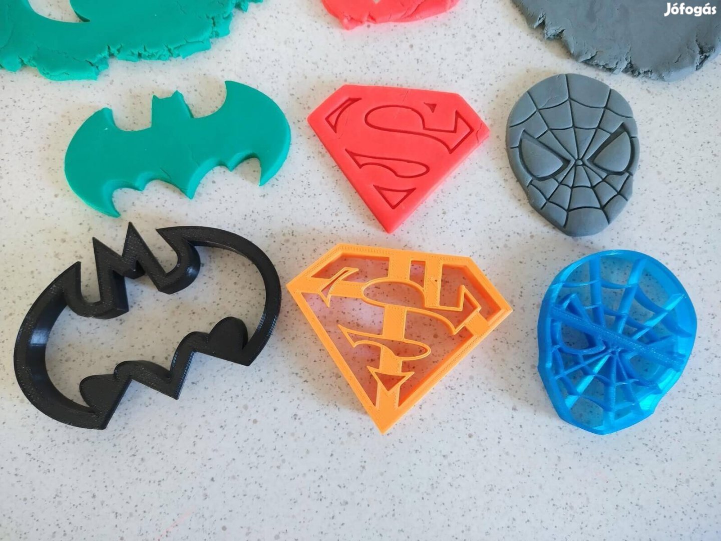 Batman Superman Spiderman sütikiszúró formák - 3D printed