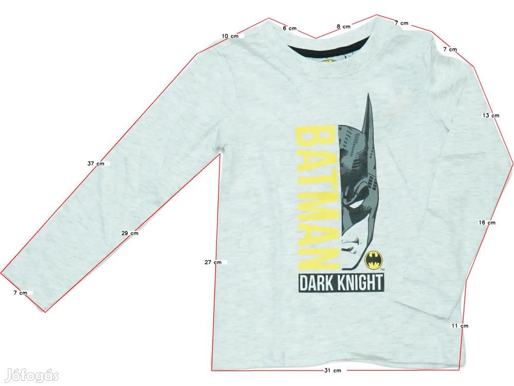 Batman Új (címkés) Fiú Hosszú ujjú felső (Méret: 104)