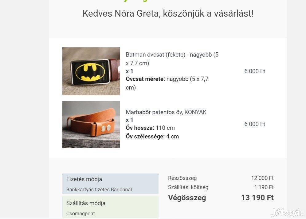 Batman-es férfi öv