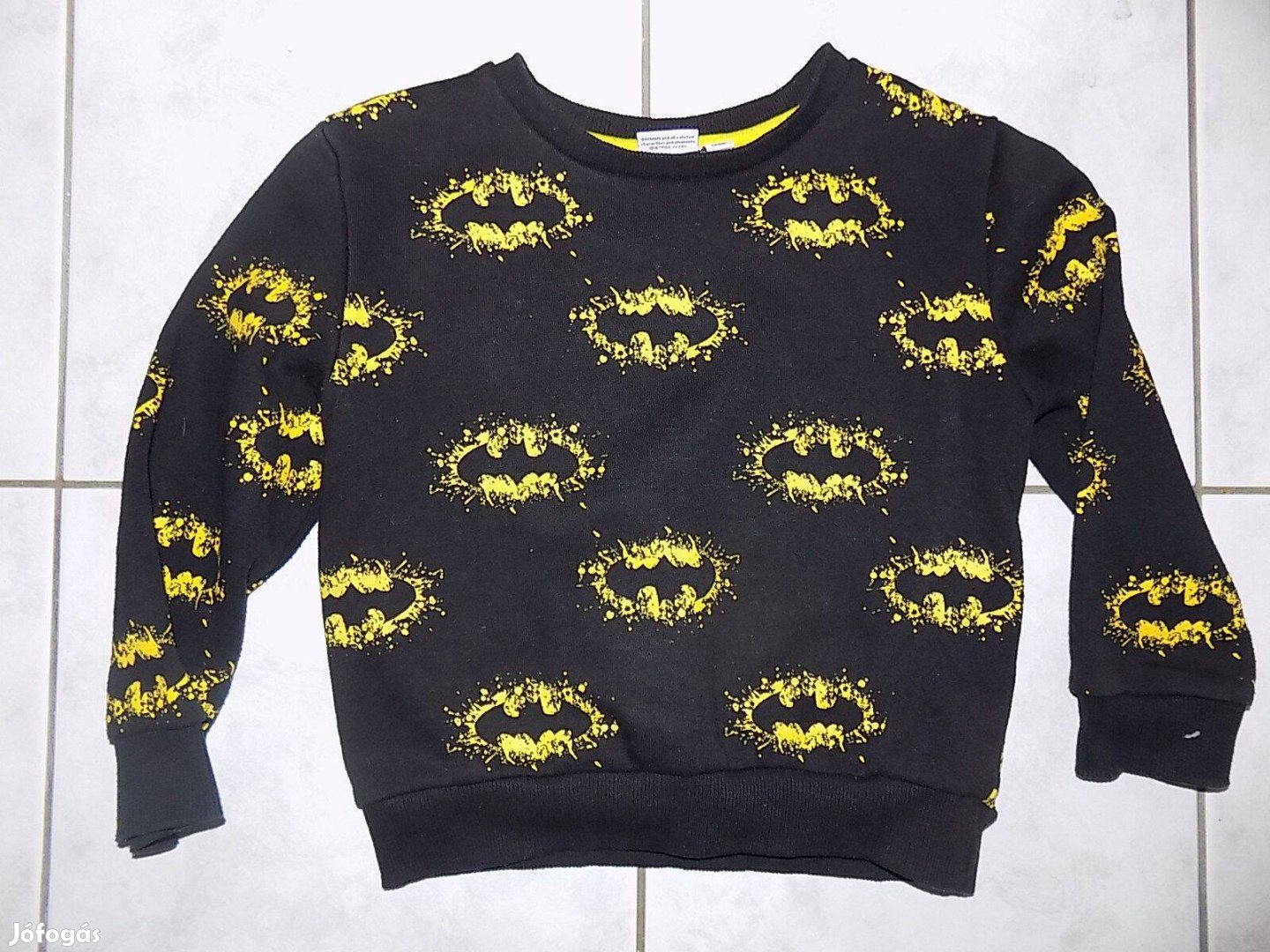 Batman mintás pulóver 6-7 éves fiúra