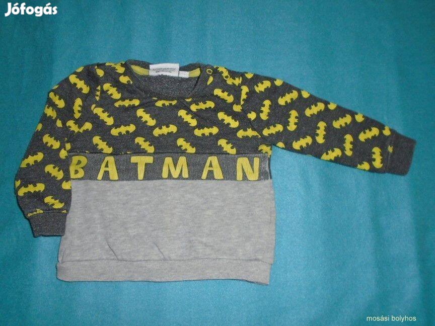Batman mintás szürke pulóver 6-9 hó (méret 74)