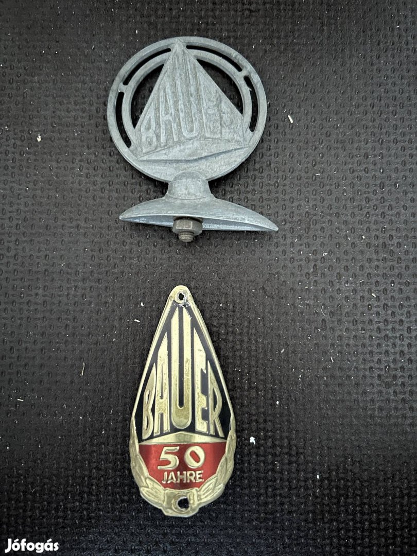 Bauer kerékpár bicikli sárvédődísz váznyaktábla veterán régi