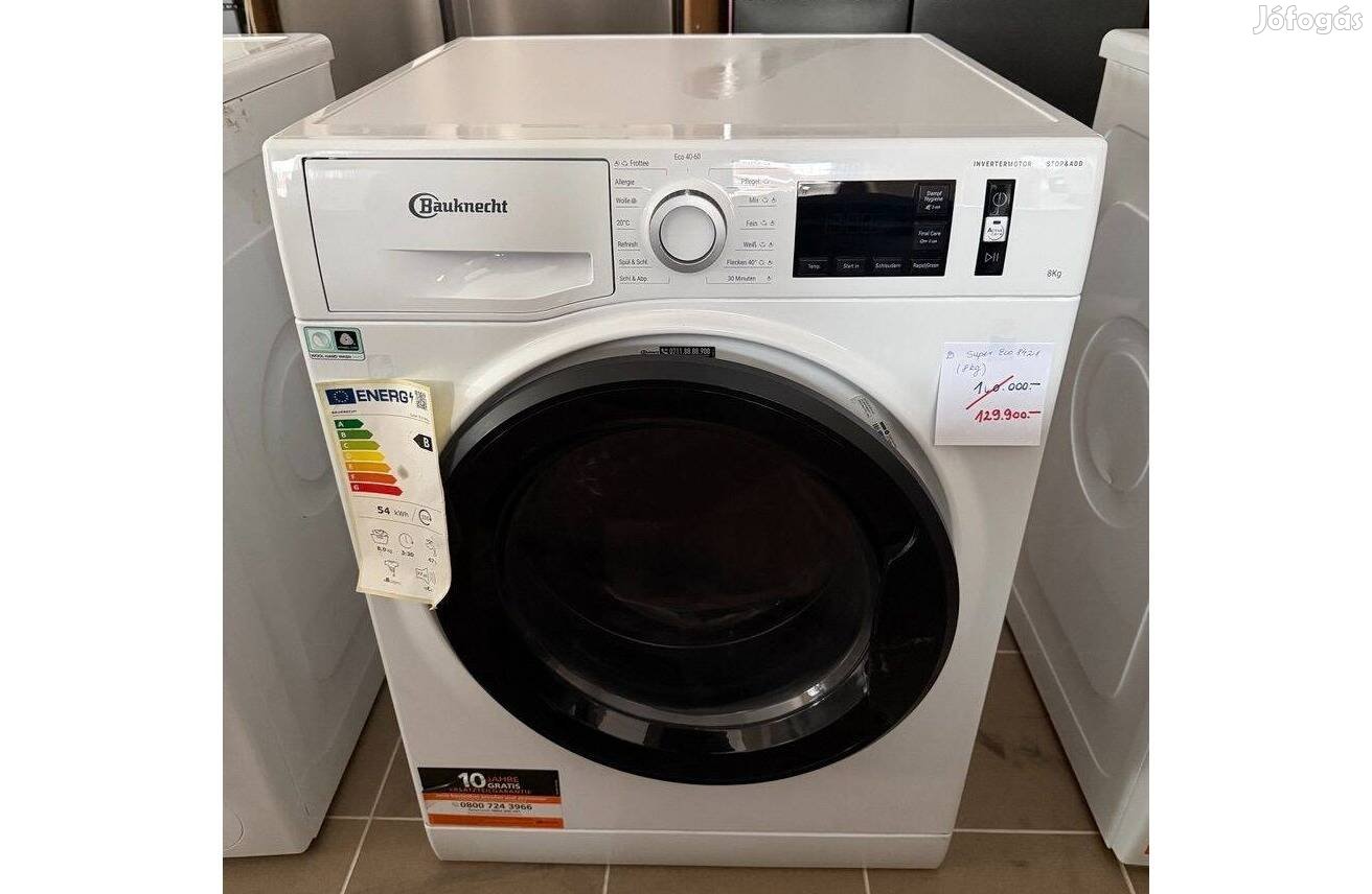 Bauknecht Super Eco 8421 Inverteres Gőzmosógép,8kg,1400f.170