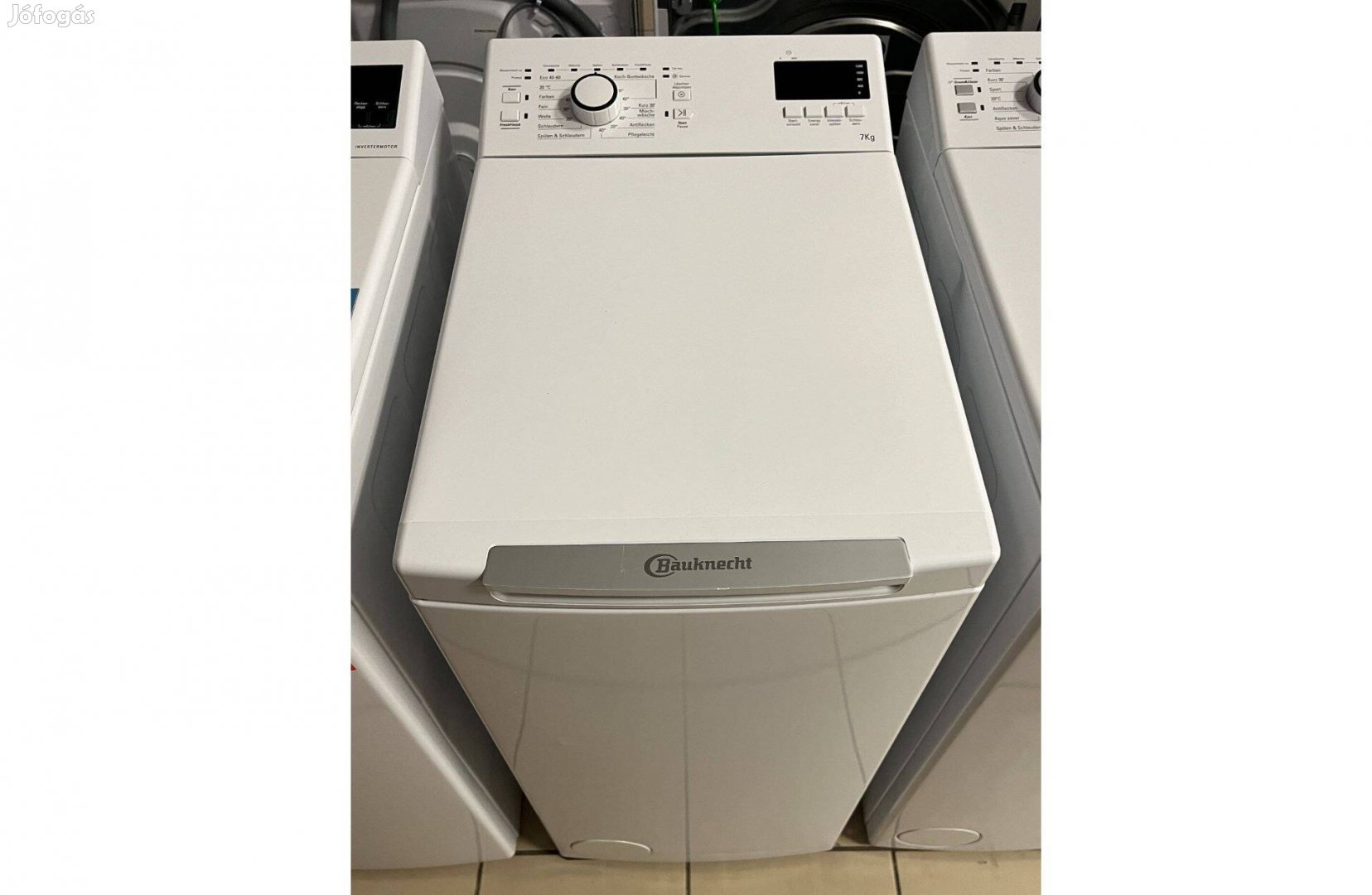 Bauknecht felültöltős mosógép, A++, 7kg, fehér, Bolti Garancia
