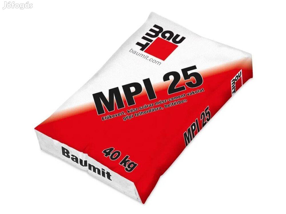 Baumit MPI 25 belső vakolat 40 kg 2990 Ft/zsák