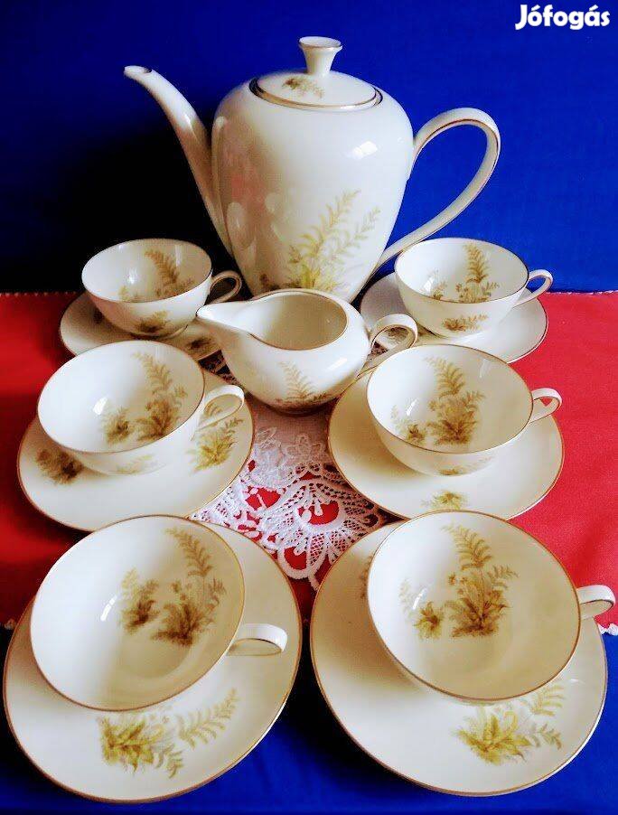 Bavaria Német teás-kávéskészlet finom vékony porcelán