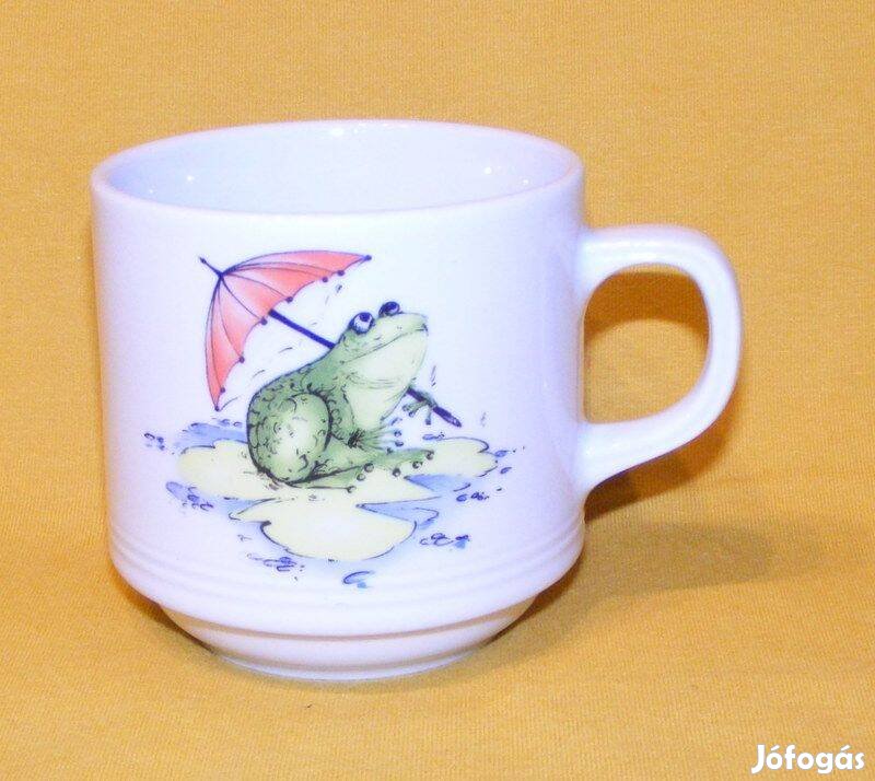 Bavaria békás porcelán bögre