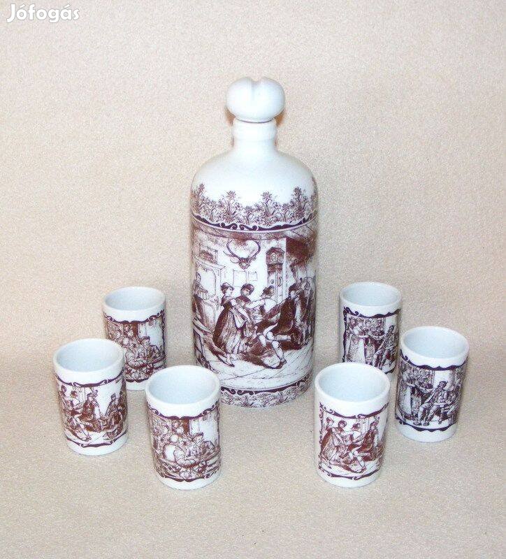 Bavaria butykos, üveg poharak