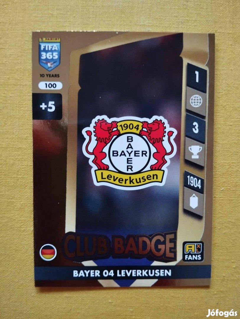 Bayer Leverkusen FIFA 365 2025 Club badge csapatcímer focis kártya