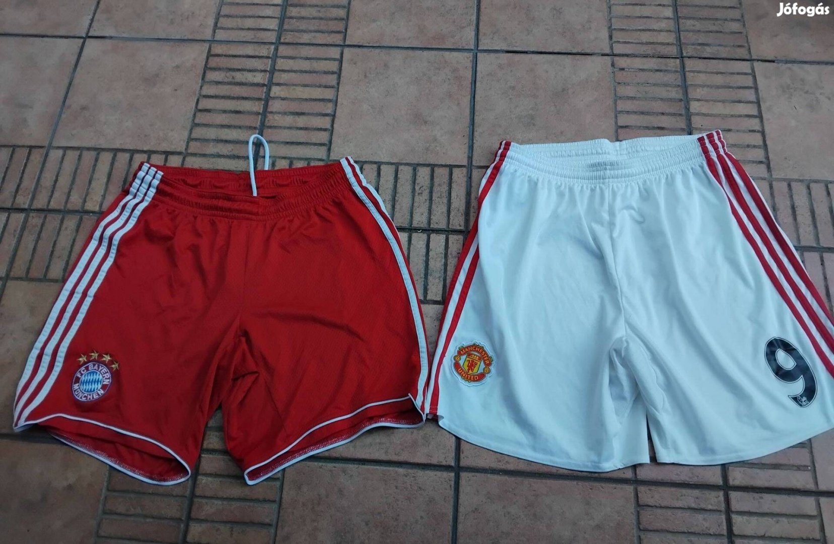 Bayern Adidas rövidnadrág Manchester United nadrág M L 2db