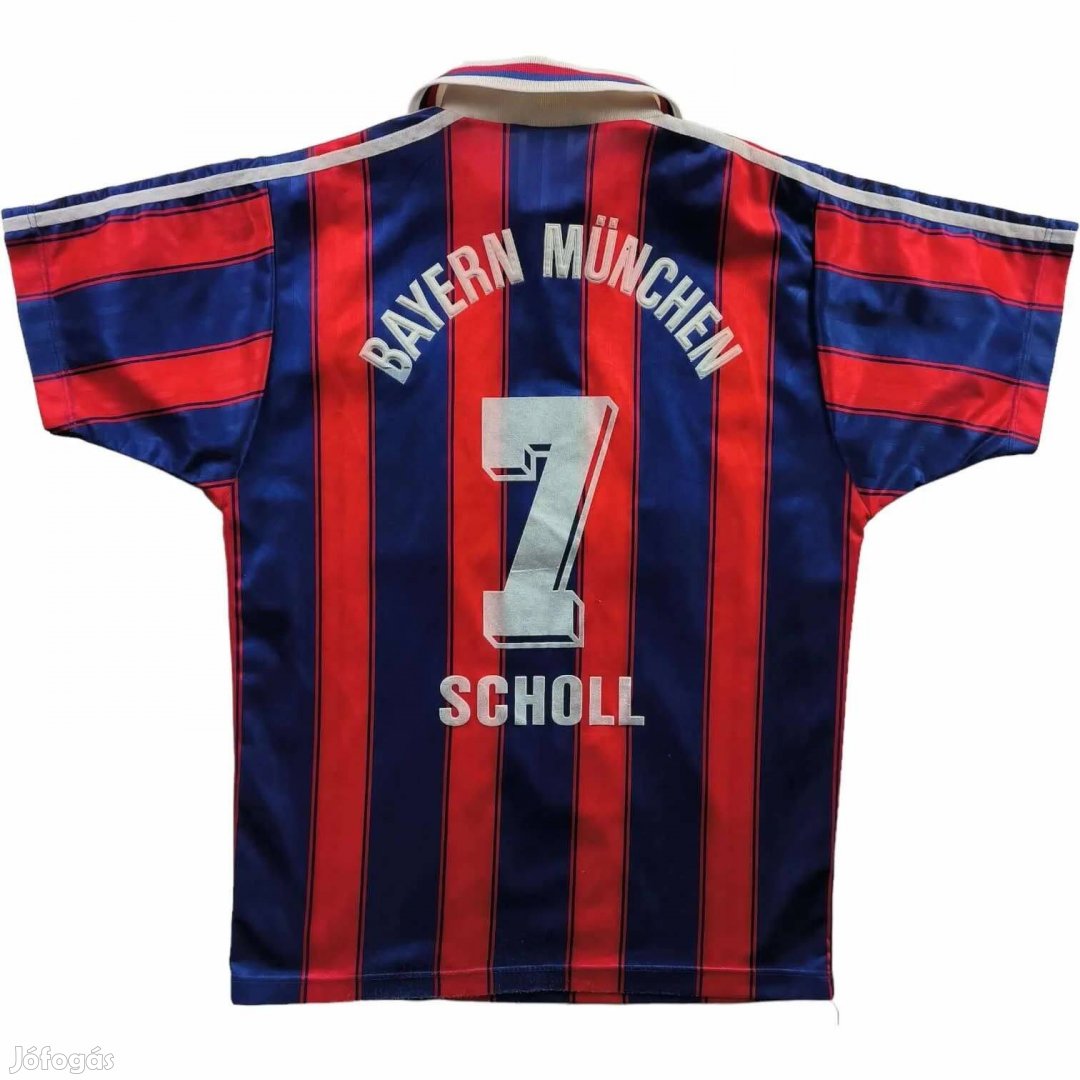 Bayern München 1995-97 Adidas hazai Mehmet Scholl foci mez S-es