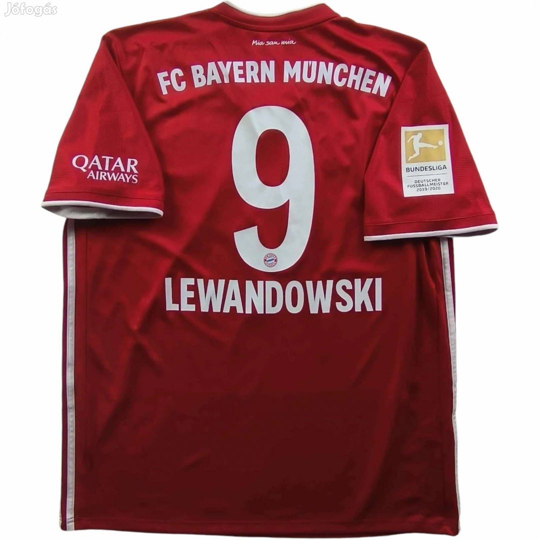 Bayern München 2020-21 Adidas hazai Robert Lewandowski foci mez XL-es