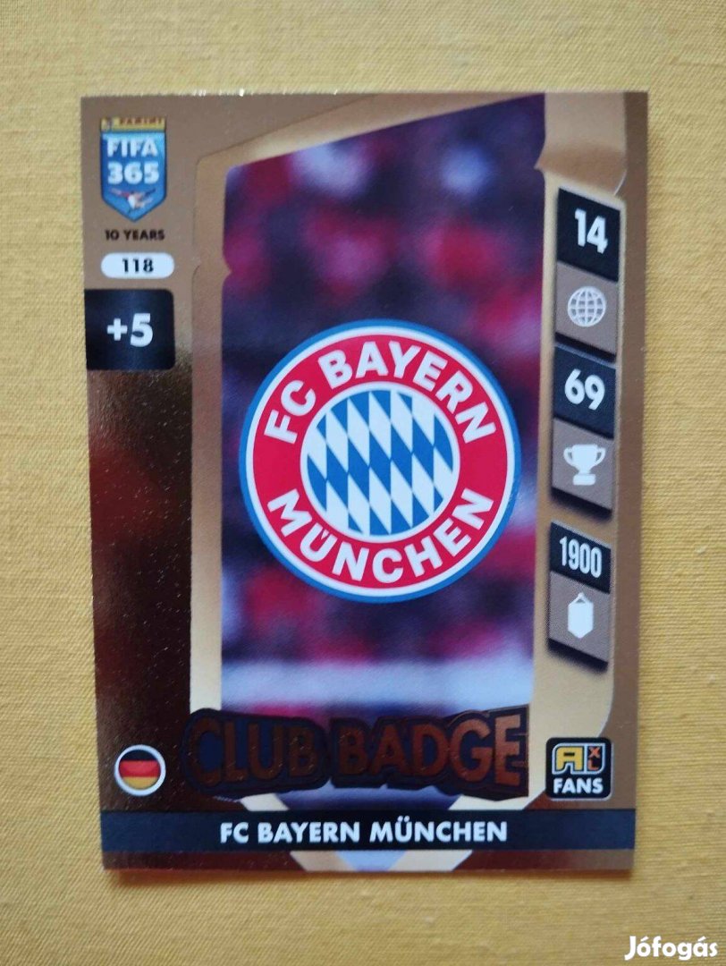 Bayern München FIFA 365 2025 Club badge csapatcímer focis kártya