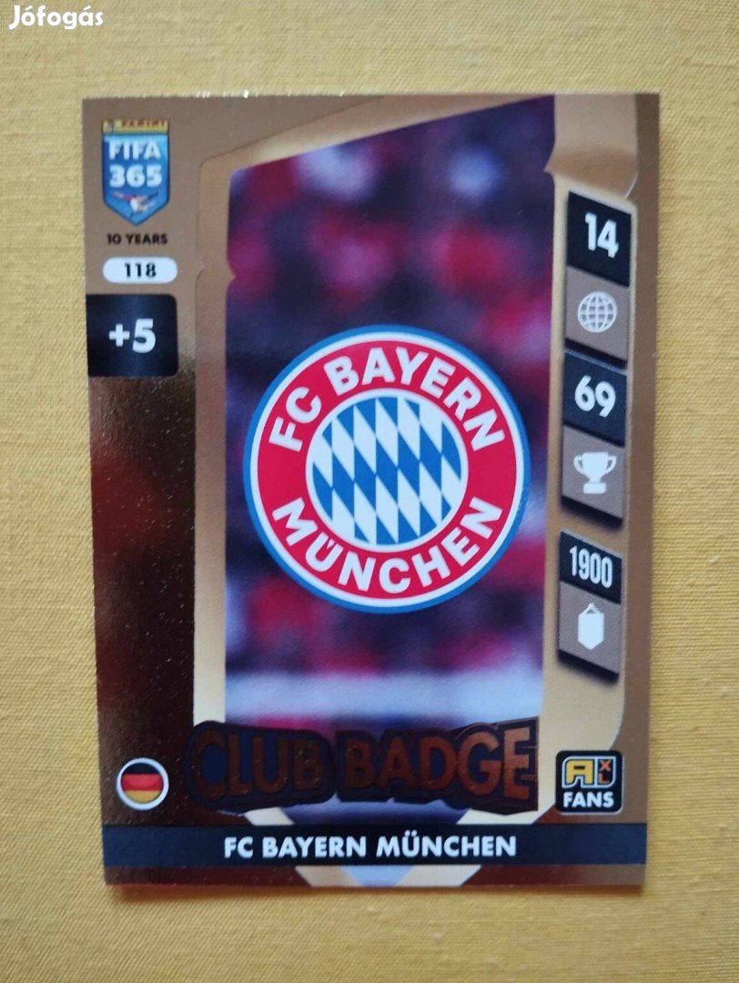 Bayern München FIFA 365 2025 Club badge csapatcímer focis kártya