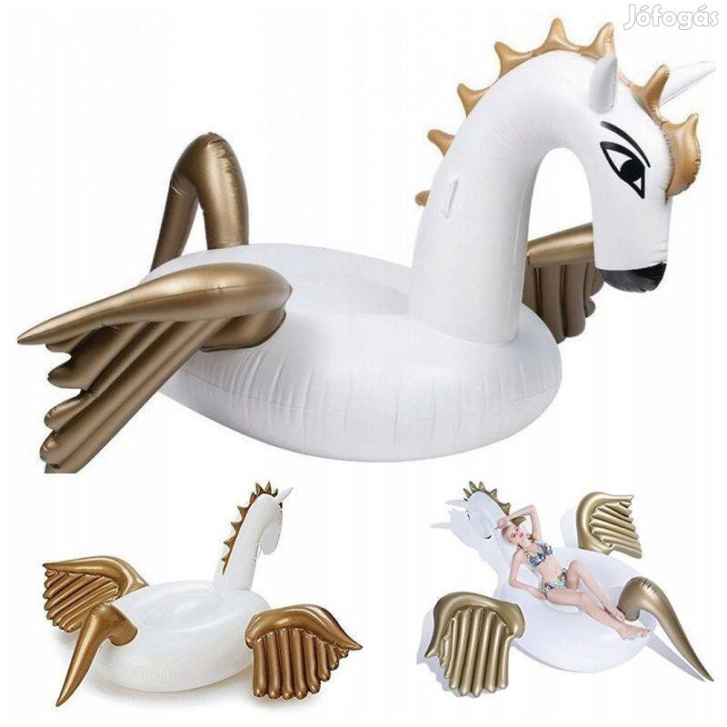Bbtoys Pegazus strandmatrac, kapaszkodóval, 240x230x135cm - fehér