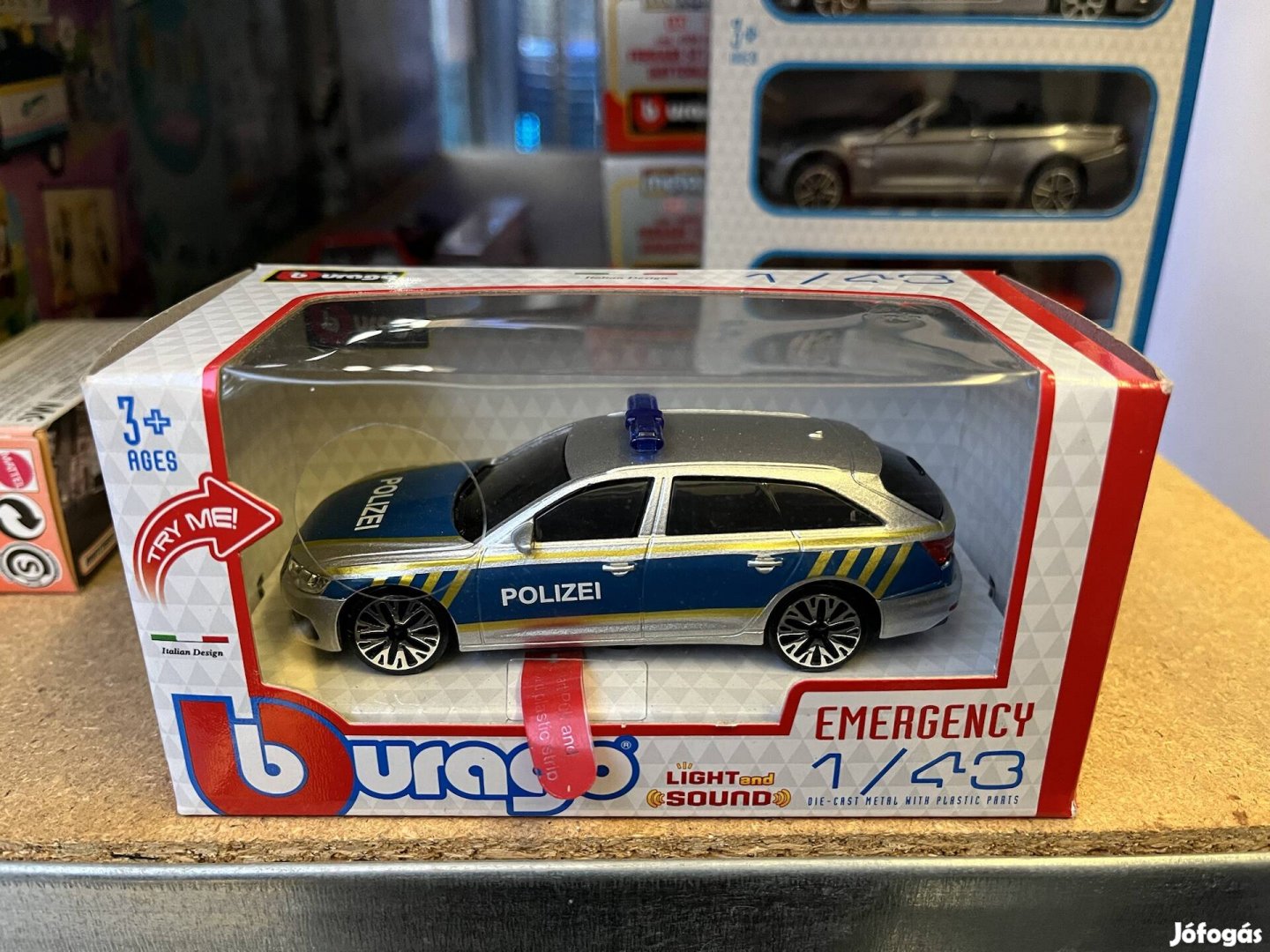 Bburago Audi A6 Avant német rendőrség 1/43 Új