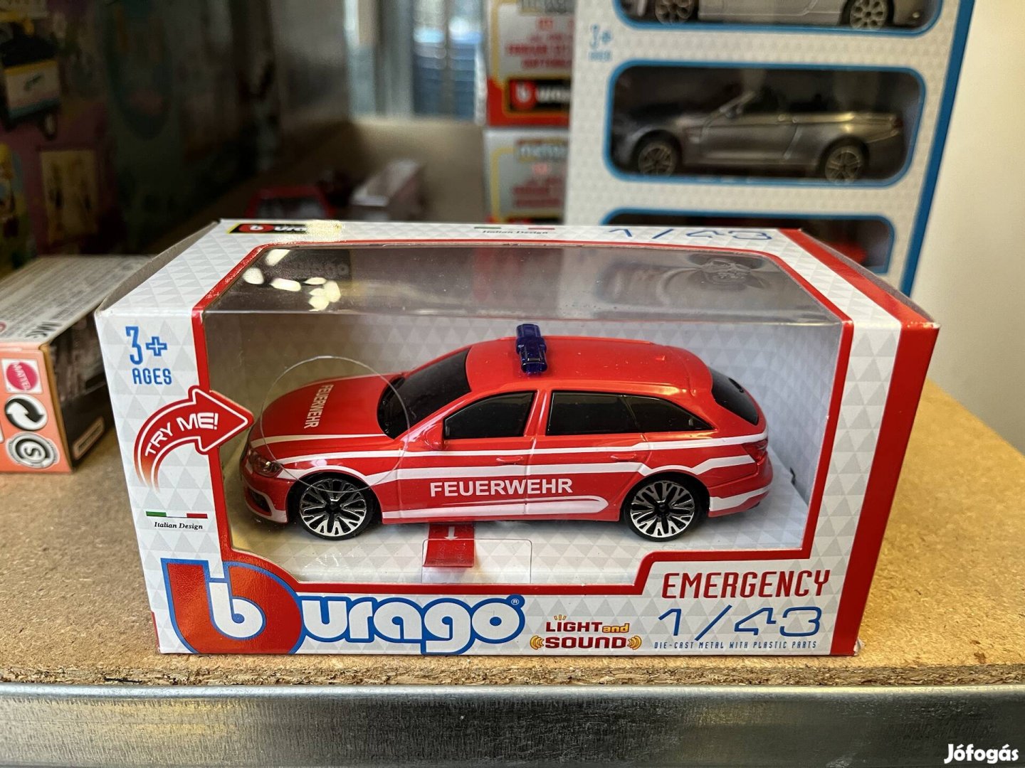 Bburago Audi A6 Avant német tűzoltóság 1/43 Új